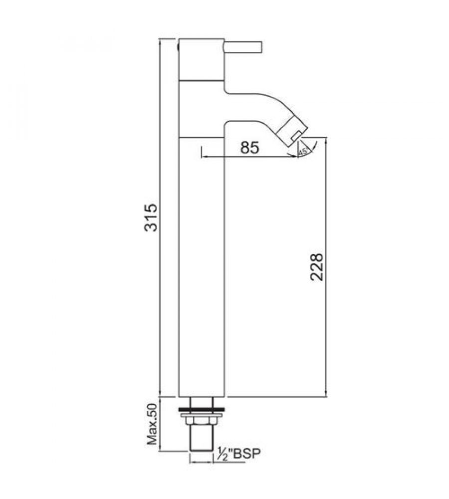 BIb Cock | FLR-5021M | PIllar Cock |