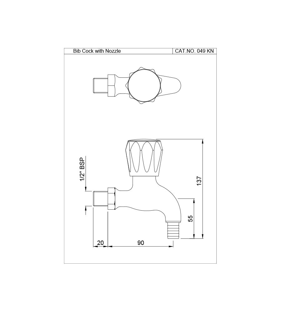 Bib Cock with Nozzle |CON-049NKN |