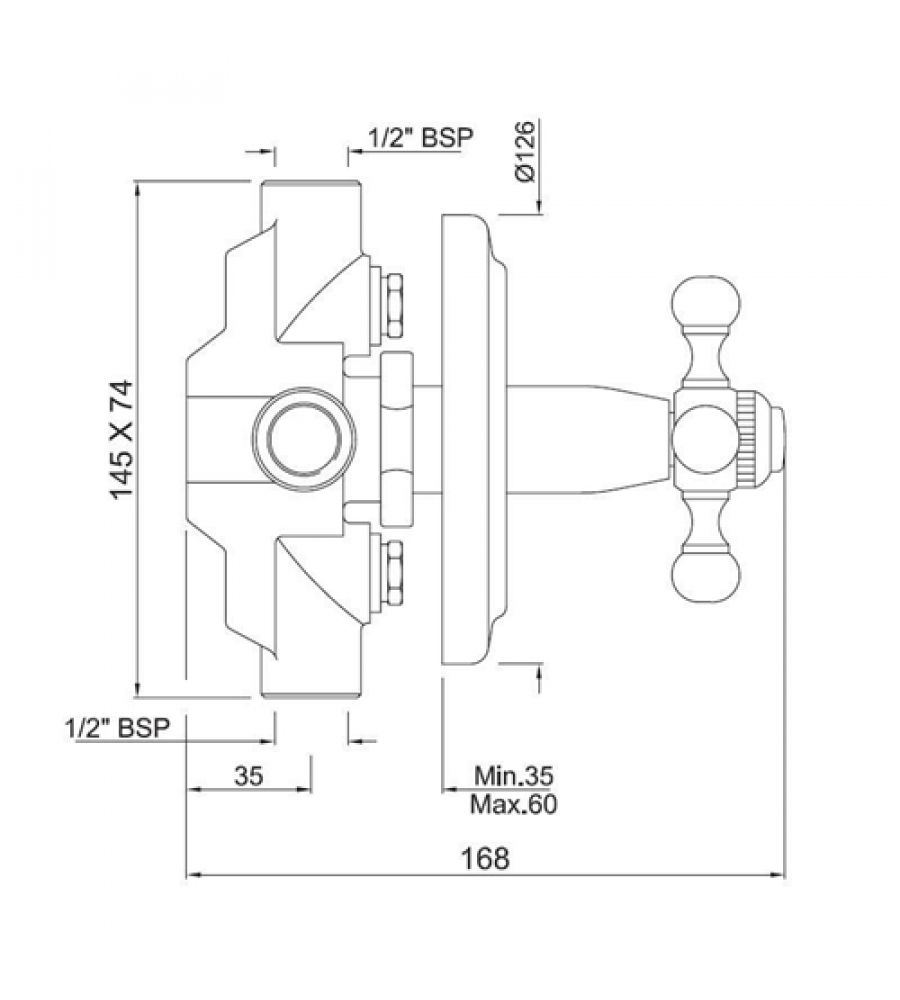 Diverter | QQT-7421| Concealed Fitting with Built-in Non-Return Valves with Diverter Handle|