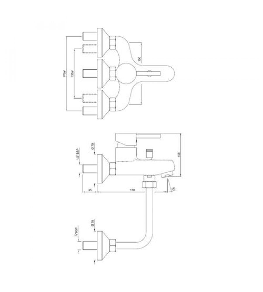 Single Lever Wall Mixer | FLR-5143 |