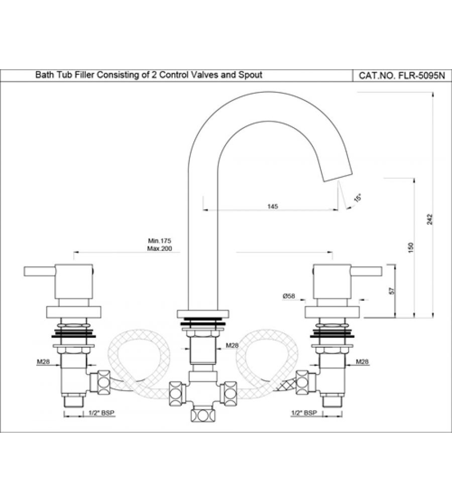 Sink Mixer | FLR-5095N |Bath Tub Filler