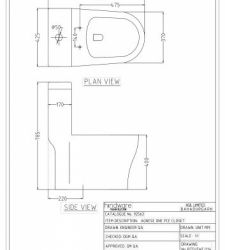 Agnese S-22 | One Piece Water Closet | EWC | Commode | Floor Mounted