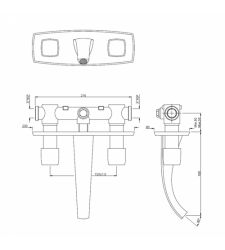Two Concealed Stop Cocks - Chrome  | ARC-87433 |