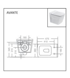 AVANTE GS/WH/3042 Wall Hung | Slim UF