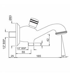 Bath Tub Spout with Button Attachment | SPJ-7463 |