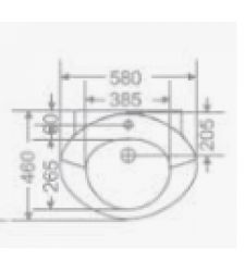 Cleo GG/WB/52003, GG/SP/54001 Semi pedestal wash basin | wall hung | wall mounted