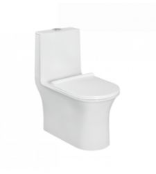 DOME 3D GG/OP/58007 ONE PIECE WATER CLOSET | FLOOR MOUNTED | RIMLESS | SLIM PP SEAT COVER | WITH TORNADO FLUSH