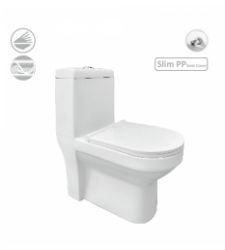 GEMMA GS/WC/1008 ONE PIECE WATER CLOSET | FLOOR MOUNTED | SLIM PP SEAT COVER