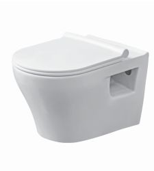 GLOBUS V-9015 | ALASKA-WHITE WITH SLIM SEAT COVER | Wall Hung WC