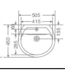 Lisa GG/WB/52002, GG/SP/54001 Semi Pedestal Wash Basin | wall hung | wall mounted