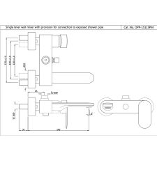 Wall Mixer | OPP-15115PM|Single Lever Bath & Shower Mixer - Chrome |