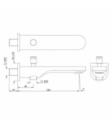 Ornamix Prime Bath Tub Spout | SPJ-10463PM |