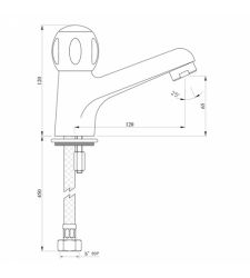 Pillar Cock Long Neck | CQT-23021B  |
