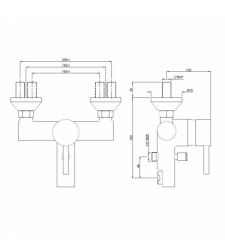 Single Lever Bath & Shower Mixer | FLR-5123 | Wall Mixer  |