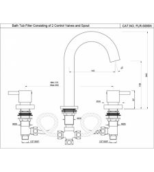 Sink Mixer | FLR-5095N |Bath Tub Filler