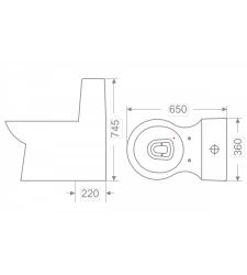 ULTRA 4D GG/OP/58006 ONE PIECE WATER CLOSET | FLOOR MOUNTED | RIMLESS | SLIM PP SEAT COVER | WITH TORNADO FLUSH