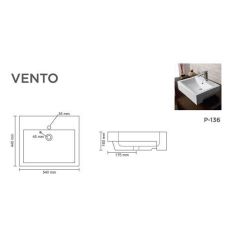 VENTO V-5001 | SEMI RECESSED BASIN | GLOSS