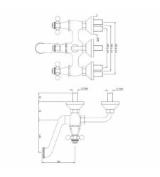 Wall Mixer | QQT-7273UPR|with Provision For Overhead Shower